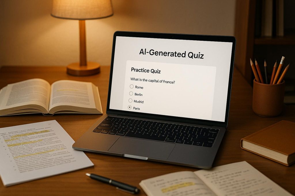 How AI Creates Practice Quizzes from Text